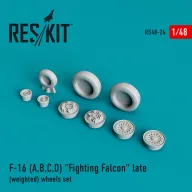   ResKit Models F-16 (A,B,C,D) Fighting Falcon late (weighted) wheels set 1:48 (RS48-0024)