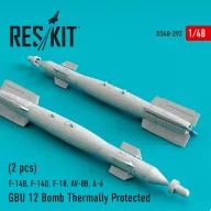   ResKit Models GBU-12 Paveway II thermally protected laser guided bombs (2 pcs) (F-14, F-18, F-35, AV-8B, A-6) (3D Printed) 1:48 (RS48-0292)