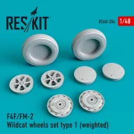   ResKit Models F4F/FM-2 Wildcat wheels set type 1 (weighted) 1:48 (RS48-0334)