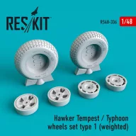   ResKit Models Hawker Tempest/Typhoon wheels set type 1 (weighted) 1:48 (RS48-0336)