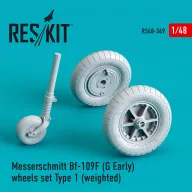   ResKit Models Bf-109 (F, G-early) wheels set type 1 (weighted) 1:48 (RS48-0349)