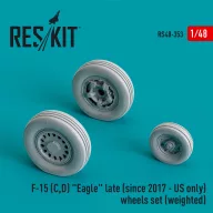   ResKit Models F-15 (C,D) Eagle late (since 2017 - US only) wheels set (weighted) (Resin & 3D Printed) 1:48 (RS48-0353)