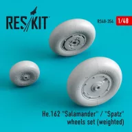   ResKit Models He.162 Salamander / Spatz wheels set (weighted) 1:48 (RS48-0354)