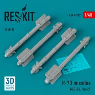   ResKit Models R-73 missiles (4 pcs) (MiG-29, Su-27) (3D Printed) 1:48 (RS48-0372)