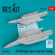   ResKit Models AT730 triple store racks for Rafale (2 pcs) (3D Printed) 1:48 (RS48-0395)