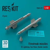   ResKit Models Firestreak missiles (2pcs) (EE Lightning, Sea Vixen, Gloster Javelin) (3D Printed) 1:48 (RS48-0410)