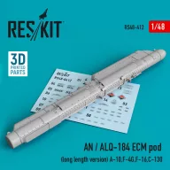   ResKit Models AN / ALQ-184 ECM pod (long length version) (A-10,F-4G,F-16,C-130) (3D Printed) 1:48 (RS48-0412)