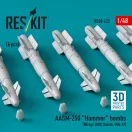 ResKit Models AASM-250 Hammer (6 pcs) (Mirage 2000, Rafale, MiG-29) (3D Printed) 1:48 (RS48-0422)