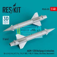   ResKit Models AGM-12B Bullpup A missiles (2 pcs) (A-4, A-5, A-6, A-7, F-4, F-8, F-100, F-105, P-3 Orion, Sea Vixen, Buccaneer) (3D Printed) 1:48 (RS48-0430)