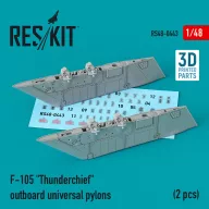   ResKit Models F-105 Thunderchief outboard universal pylons (2 pcs) (3D Printed) 1:48 (RS48-0443)