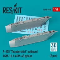   ResKit Models F-105 Thunderchief outboard AGM-12 & AGM-45 pylons (2 pcs) (3D Printed) 1:48 (RS48-0444)