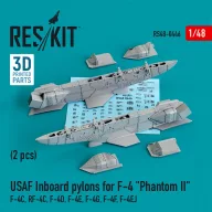   ResKit Models USAF Inboard pylons for F-4 Phantom II (2 pcs) (F-4?, RF-4?, F-4D, F-4?, F-4G, F-4F, F-4EJ) (3D Printed) 1:48 (RS48-0446)