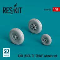   ResKit Models AMX (AMX-T) Ghibli wheels set (3D Printed) 1:48 (RS48-0462)