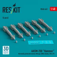   ResKit Models AASM-250 Hammer thermally protected bombs (6 pcs) (Mirage 2000, Rafale, MiG-29) (3D Printed) 1:48 (RS48-0463)