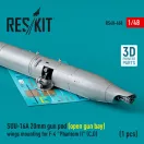 ResKit Models SUU-16A 20mm gun pod (open gun bay) wings mounting for F-4 Phantom II (C,D) (1 pcs) (3D Printed) 1:48 (RS48-0468)