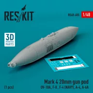   ResKit Models Mark 4 20mm gun pod (OV-10A, F-8 , F-4 (USN), A-4, A-6A) (1 pcs) (3D Printed) 1:48 (RS48-0485)