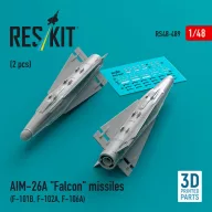   ResKit Models AIM-26A Falcon missiles (2 pcs) (F-101B, F-102A, F-106A) (3D Printed) 1:48 (RS48-0489)