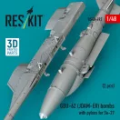 ResKit Models GBU-62 (JDAM-ER) bombs with pylons for Su-27 Flanker (2 pcs) (3D Printed) 1:48 (RS48-0492)