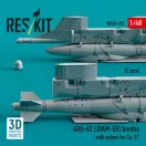 ResKit Models GBU-62 (JDAM-ER) bombs with pylons for Su-27 Flanker (2 pcs) (3D Printed) 1:48 (RS48-0492)