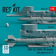   ResKit Models GBU-62 (JDAM-ER) bombs with pylons for Su-27 Flanker (2 pcs) (3D Printed) 1:48 (RS48-0492)