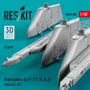 ResKit Models Pivot pylons for F-111 (A, D, E) with LAU-105 (4 pcs) (3D Printed) 1:48 (RS48-0500)