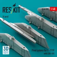   ResKit Models Pivot pylons for F-111F with LAU-105 (4 pcs) (3D Printed) 1:48 (RS48-0502)
