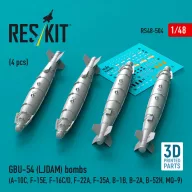   ResKit Models GBU-54 (LJDAM) bombs (4 pcs) (A-10C, F-15E, F-16C/D, F-22A, F-35A, B-1B, B-2A, B-52H, MQ-9) (3D Printed) 1:48 (RS48-0504)