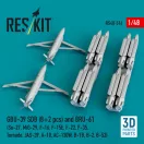 ResKit Models GBU-39 SDB (8 pcs) and BRU-61 (2 pcs) (Su-27, MiG-29, F-16, F-15E, F-22, F-35, Tornado, JAS-39, A-10, AC-130W, B-1B, B-2, B-52) (3D Printed) 1:48 (RS48-0516)