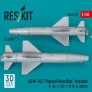 ResKit Models AGM-142 Popeye/Have Nap missiles (2 pcs) (F-4E, F-15I, F-111C, B-52G/H) (3D Printed) 1:48 (RS48-0517)