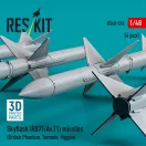 ResKit Models Skyflash (RB71/Av.71) missiles (4 pcs) (British Phantom, Tornado, Viggen) (3D Printed) 1:48 (RS48-0520)
