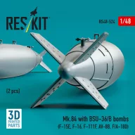   ResKit Models Mk.84 with BSU-36/B bombs (2 pcs) (F-15E, F-16, F-111F, AV-8B, F/A-18D) (3D Printed) 1:48 (RS48-0524)