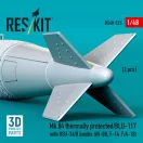 ResKit Models Mk.84 thermally protected/BLU-117 with BSU-36/B bombs (2 pcs) (AV-8B, F-14, F/A-18) (3D Printed) 1:48 (RS48-0525)