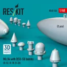 ResKit Models Mk.84 with BSU-50 bombs (2 pcs) (B-52, B-1B, B-2A) (3D printed) 1:48 (RS48-0526)