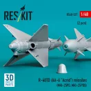 ResKit Models R-40TD (AA-6 Acrid) missiles (2 pcs) (MiG-25PD, MiG-25PDS) (3D printed) 1:48 (RS48-0527)