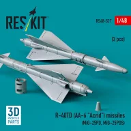   ResKit Models R-40TD (AA-6 Acrid) missiles (2 pcs) (MiG-25PD, MiG-25PDS) (3D printed) 1:48 (RS48-0527)
