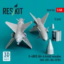 ResKit Models R-40RD (AA-6 Acrid) missiles (2 pcs) (MiG-25PD, MiG-25PDS) (3D printed) 1:48 (RS48-0528)