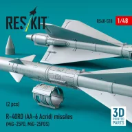  ResKit Models R-40RD (AA-6 Acrid) missiles (2 pcs) (MiG-25PD, MiG-25PDS) (3D printed) 1:48 (RS48-0528)