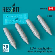   ResKit Models LRF-4 rocket launchers (4 pcs) (Mirage F.1, Mirage 2000, Jaguar) (3D Printed) 1:48 (RS48-0531)