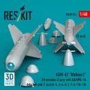 ResKit Models AGM-62 Walleye I ER missiles (2 pcs) with AN/AWG-16 data link pod (1 pcs) (A-4, A-6, A-7, F-4, F/A-18) (3D Printed) 1:48 (RS48-0532)