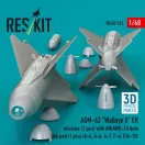 ResKit Models AGM-62 Walleye II ER missiles (2 pcs) with AN/AWG-16 data link pod (1 pcs) (A-4, A-6, A-7, F-4, F/A-18) (3D Printed) 1:48 (RS48-0533)
