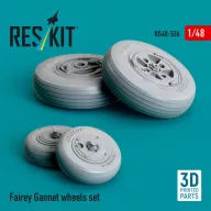   ResKit Models Fairey Gannet wheels set (3D Printed) 1:48 (RS48-0536)