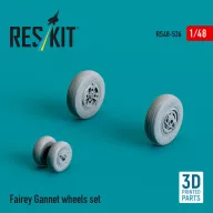   ResKit Models Fairey Gannet wheels set (3D Printed) 1:48 (RS48-0536)