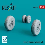   ResKit Models Fairey Gannet wheels set (3D Printed) 1:48 (RS48-0536)