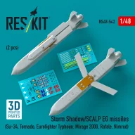   ResKit Models Storm Shadow/SCALP EG missiles (2 pcs) (Su-24, Tornado, Eurofighter Typhoon, Mirage 2000, Rafale, Nimrod) (3D Printed) 1:48 (RS48-0542)