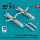 ResKit Models Storm Shadow/SCALP EG missiles (2 pcs) (Su-24, Tornado, Eurofighter Typhoon, Mirage 2000, Rafale, Nimrod) (3D Printed) 1:48 (RS48-0542)