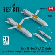   ResKit Models Storm Shadow/SCALP EG missiles (2 pcs) (Su-24, Tornado, Eurofighter Typhoon, Mirage 2000, Rafale, Nimrod) (3D Printed) 1:48 (RS48-0542)