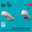 ResKit Models Storm Shadow/SCALP EG missiles (2 pcs) (Su-24, Tornado, Eurofighter Typhoon, Mirage 2000, Rafale, Nimrod) (3D Printed) 1:48 (RS48-0542)