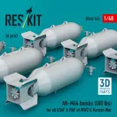 ResKit Models AN-M64 bombs (6 pcs) (500 lbs) for all USAF & RAF of WW2 & Korean War (3D Printed) 1:48 (RS48-0545)