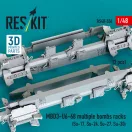 ResKit Models MBD3-U6-68 multiple bombs racks (2 pcs) (Su-17, Su-24, Su-27, Su-30) (3D Printed) 1:48 (RS48-0556)