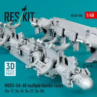   ResKit Models MBD3-U6-68 multiple bombs racks (2 pcs) (Su-17, Su-24, Su-27, Su-30) (3D Printed) 1:48 (RS48-0556)